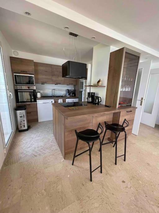 Appartement Bord De Mer Avec Garage マントン エクステリア 写真